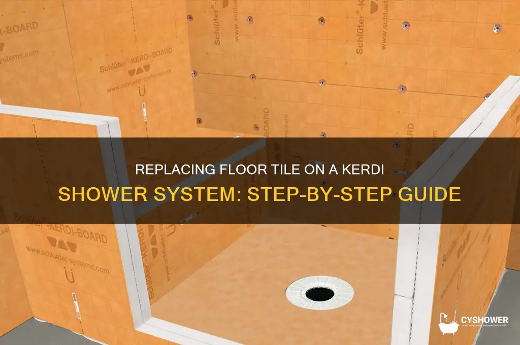 how to replace floor tile on a kerdi shower system
