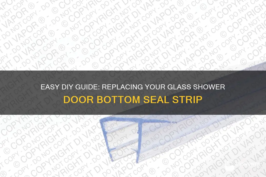how to replace glass corner shower door bottom seal strip