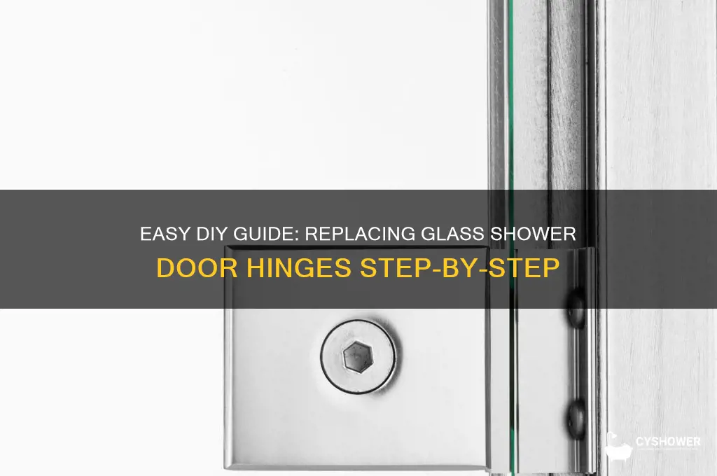 how to replace glass shower door hinges