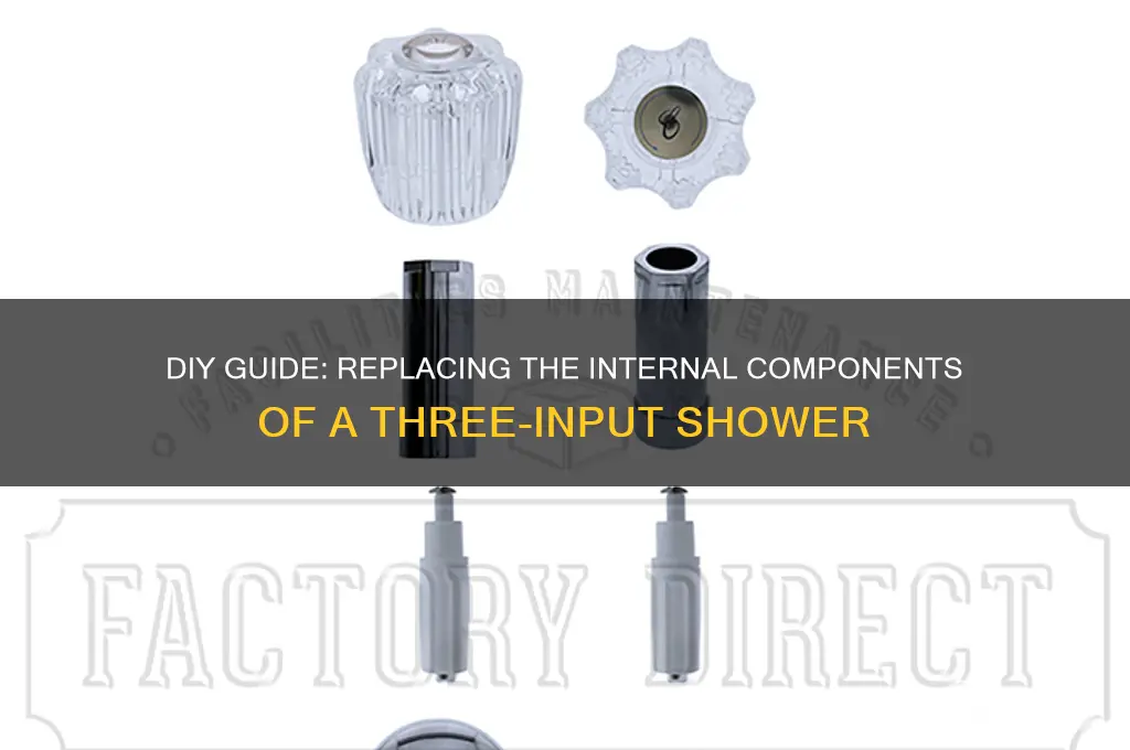 how to replace guts of three input shower