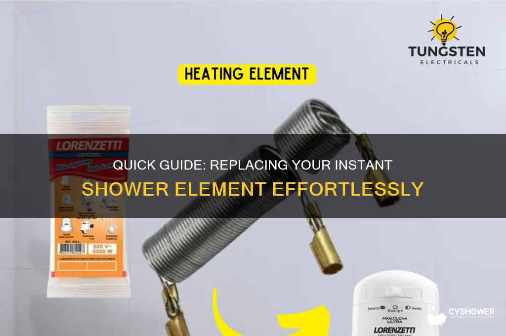 how to replace instant shower element