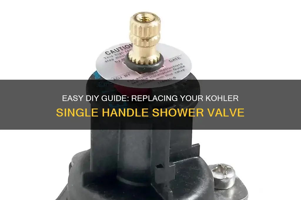 how to replace kohler single handle shower valve