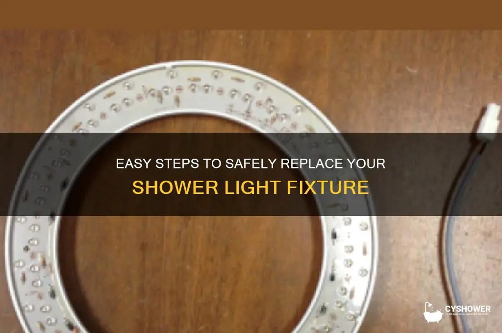 how to replace light above shower