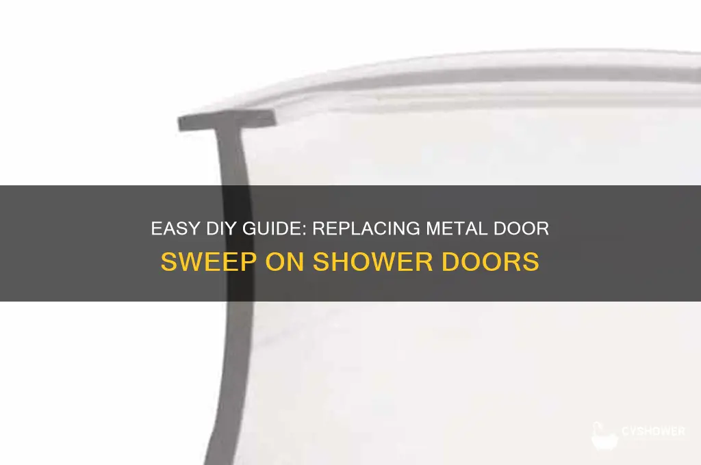 how to replace metal door sweep on shower door