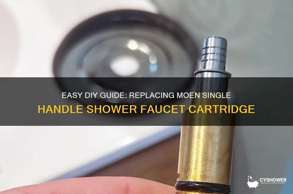 how to replace moen single handle faucet cartridge shower