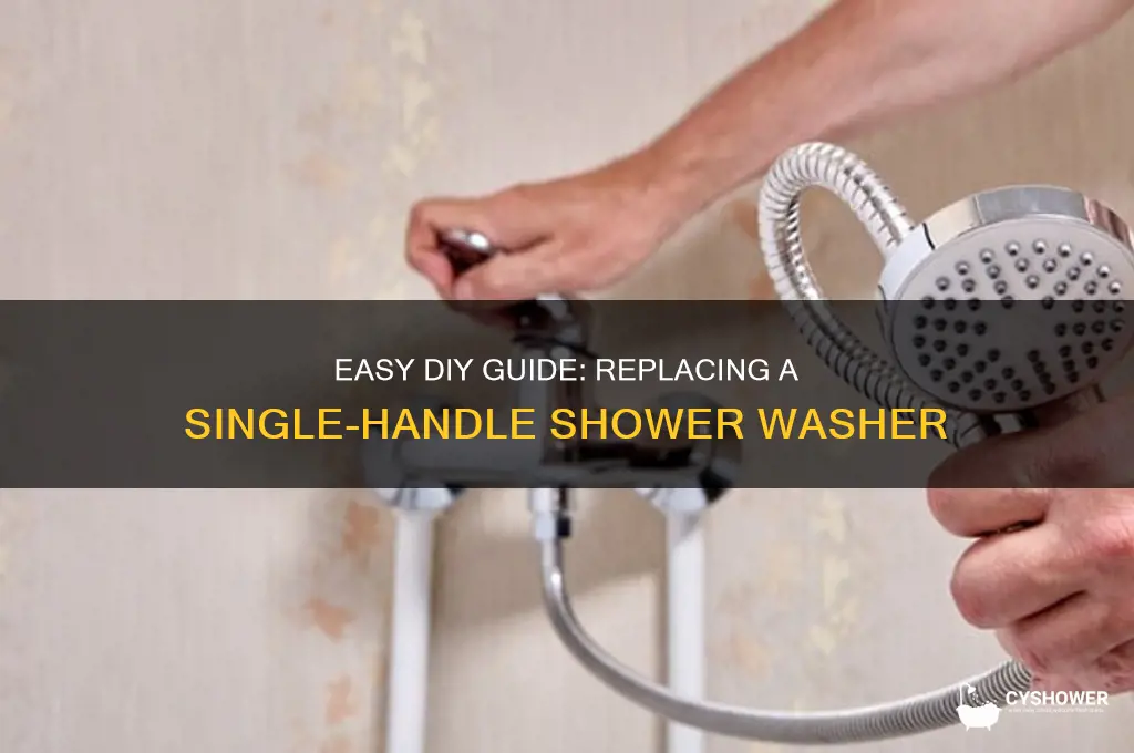 how to replace one handle shower washer