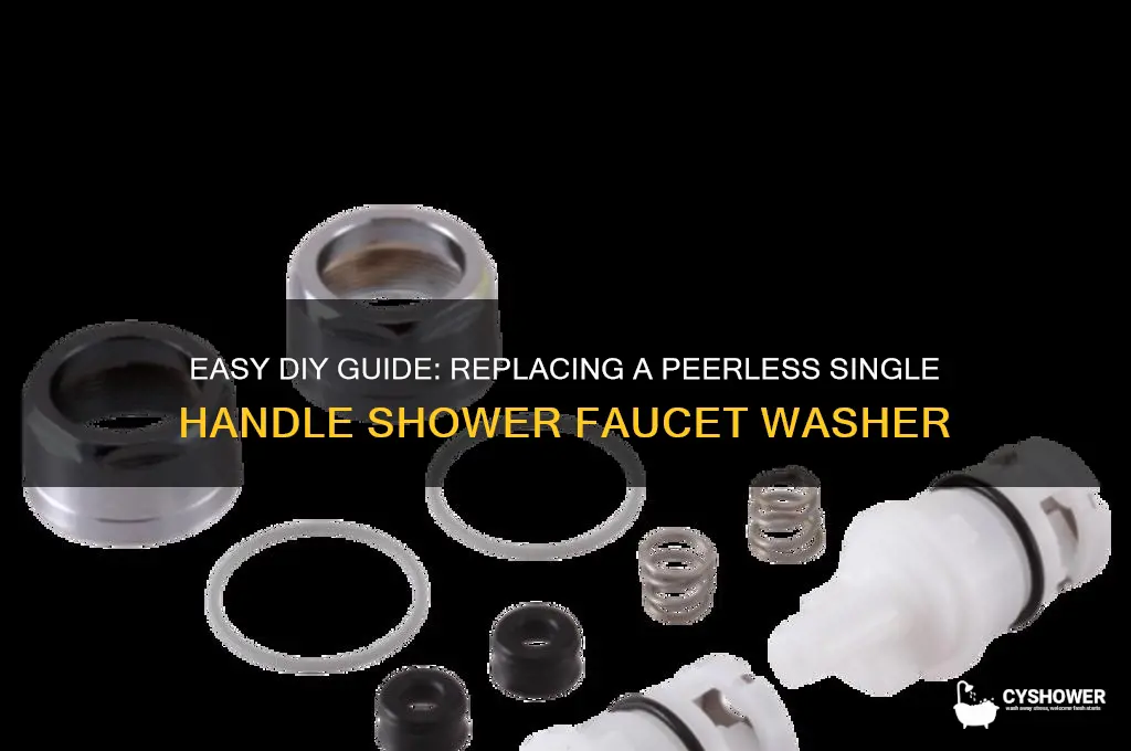 how to replace peerless single handle shower faucet washer