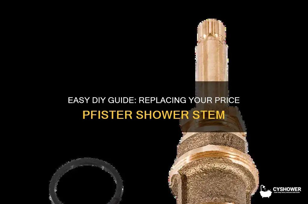 how to replace price pfister shower stem