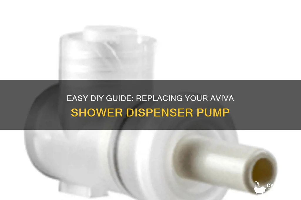 how to replace pump aviva shower dispenser
