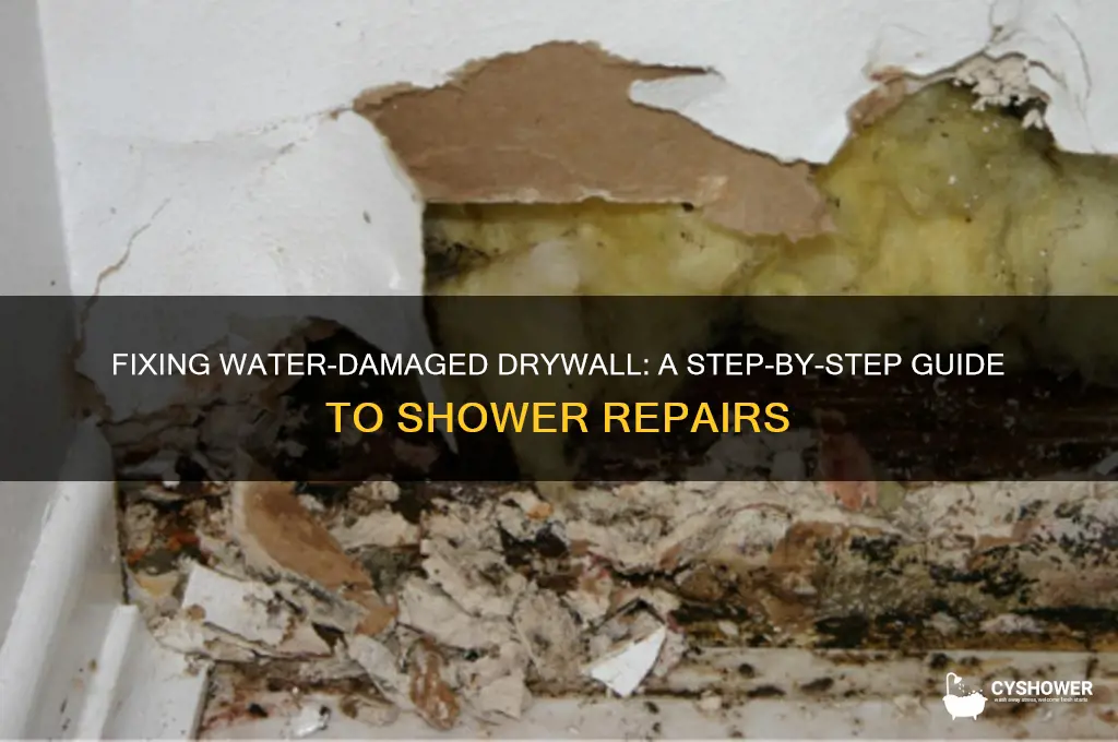 how to replace rotting drywall from leaking shower
