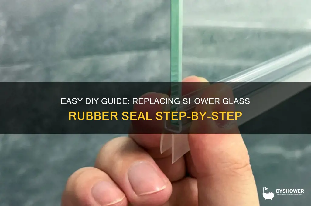how to replace rubber seal around shower glass