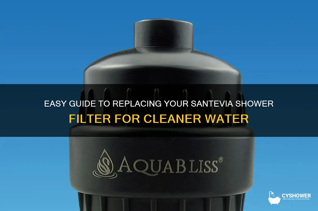 how to replace santevia shower filter