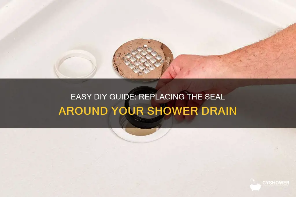 how to replace seal around shower drain