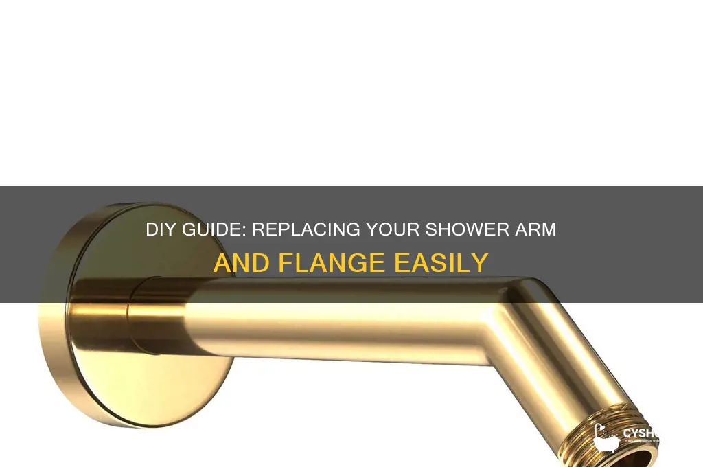 how to replace shower arm and flange
