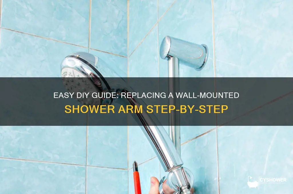 how to replace shower arm comong ot of wall