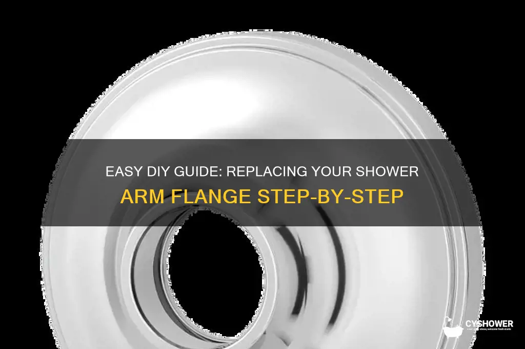 how to replace shower arm flange