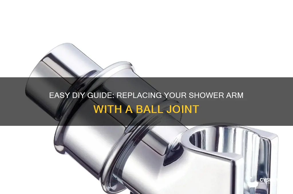 how to replace shower arm with ball