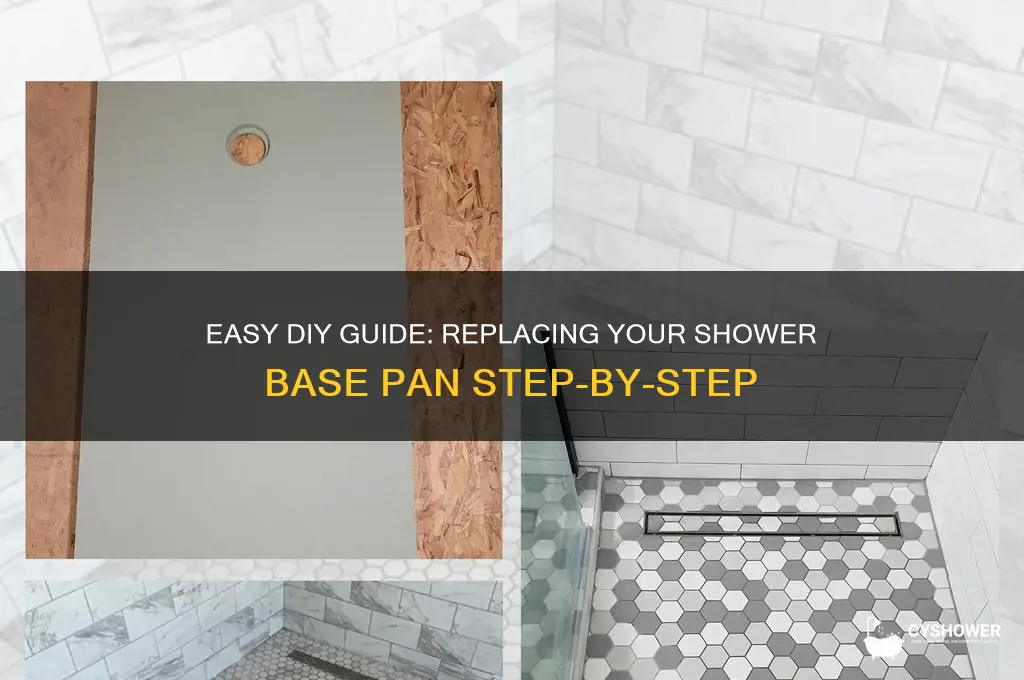 how to replace shower base pan