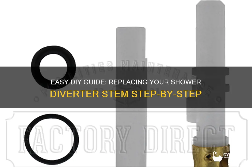 how to replace shower diverter stem