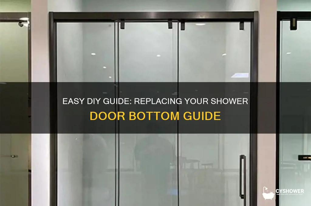 how to replace shower door bottom guide