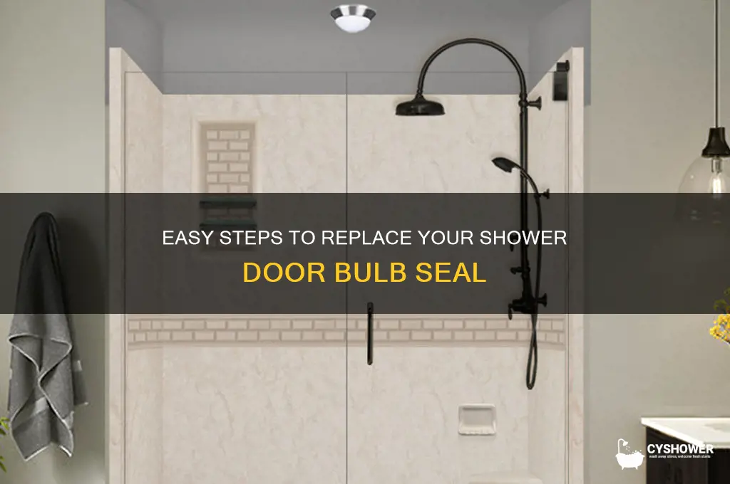 how to replace shower door bulb seal