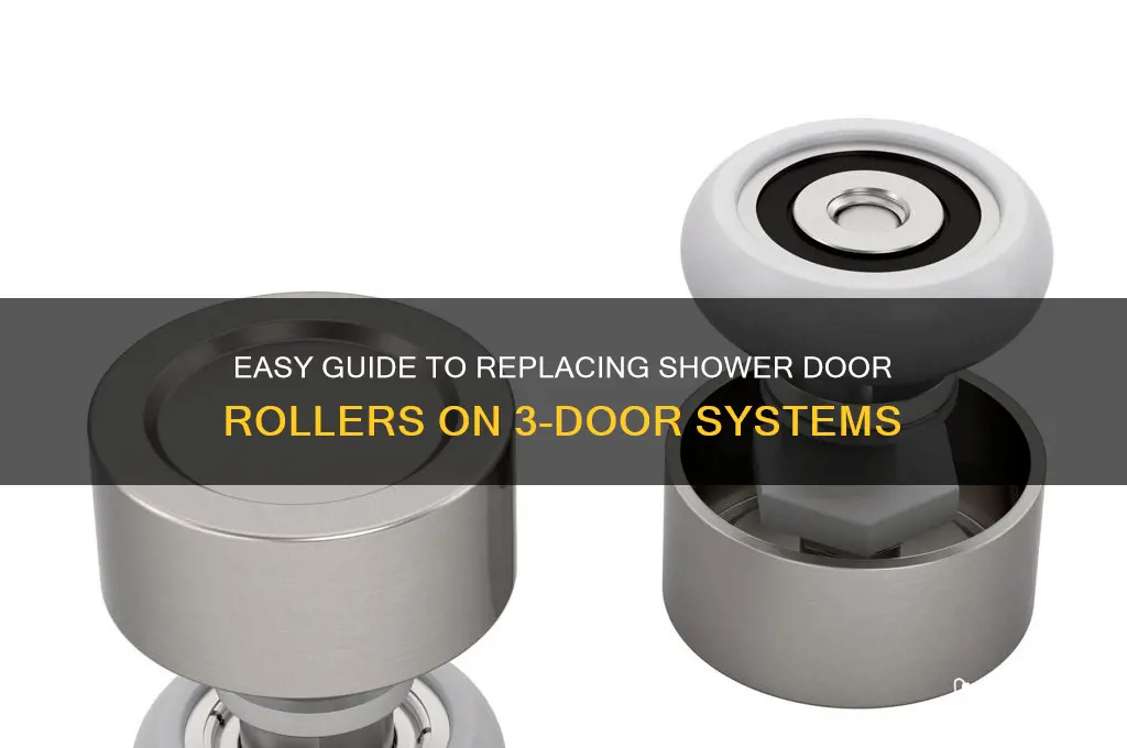 how to replace shower door rollers with 3 doors