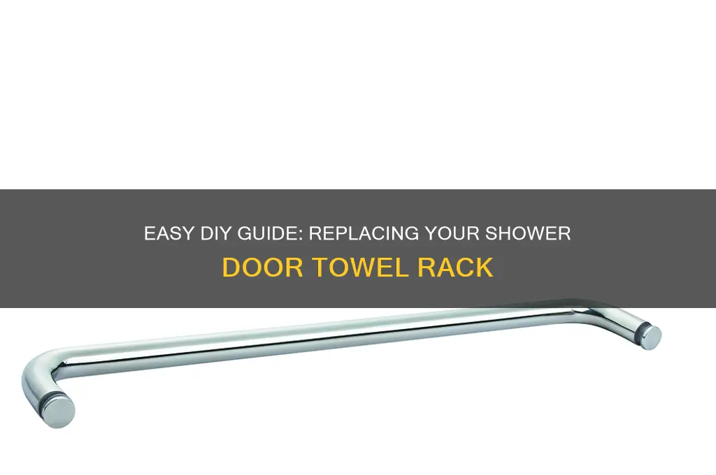 how to replace shower door towel rack