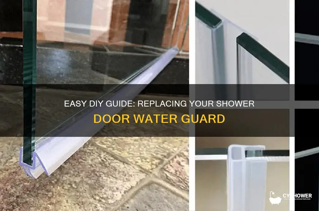 how to replace shower door water guard