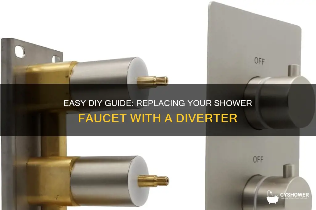 how to replace shower faucet with diverter