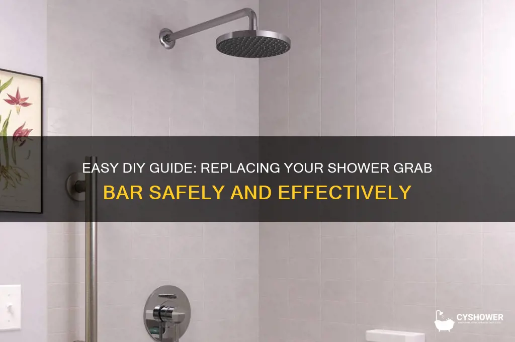 how to replace shower grab bar