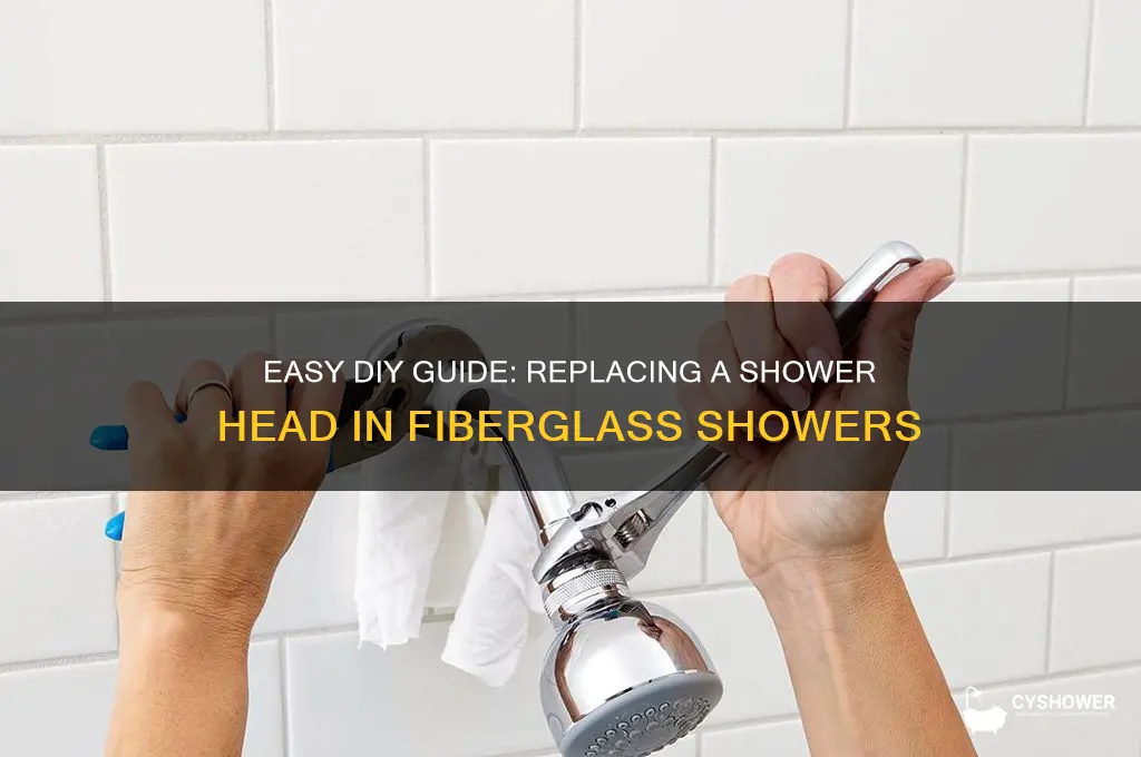 how to replace shower head in a fiberglass shower