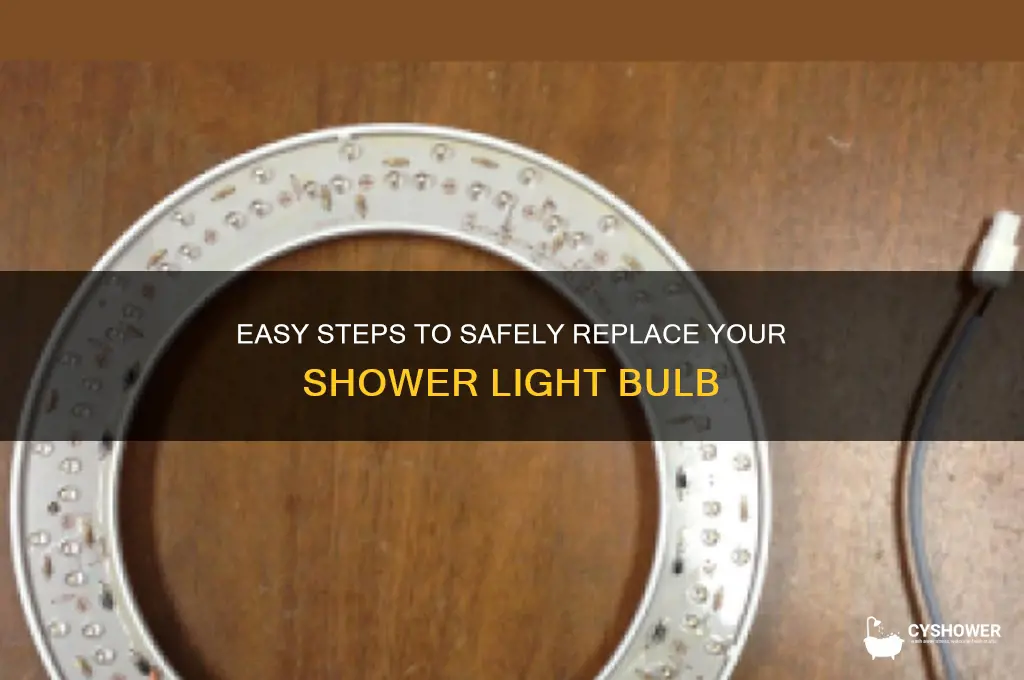 how to replace shower light bulb