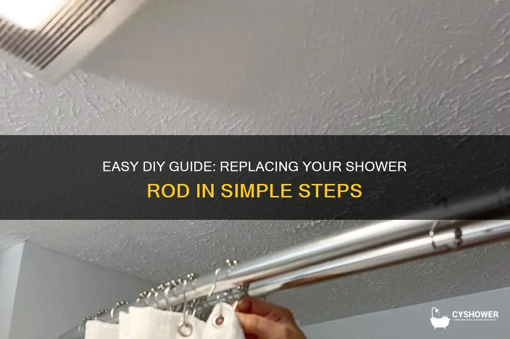 how to replace shower rod
