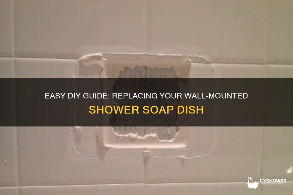 how to replace shower soap dish on the wall