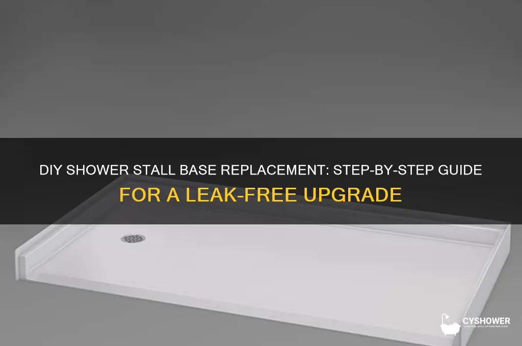 how to replace shower stall base
