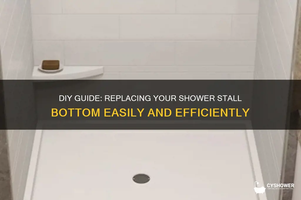 how to replace shower stall bottom