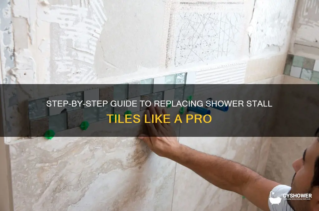 how to replace shower stall tiles