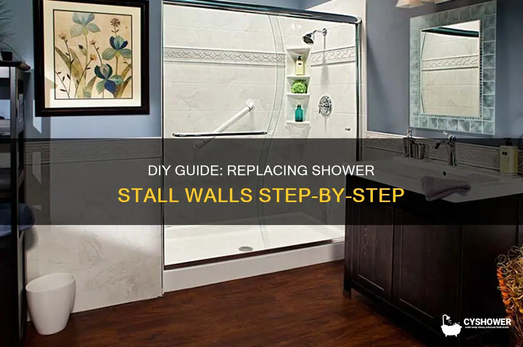 how to replace shower stall walls