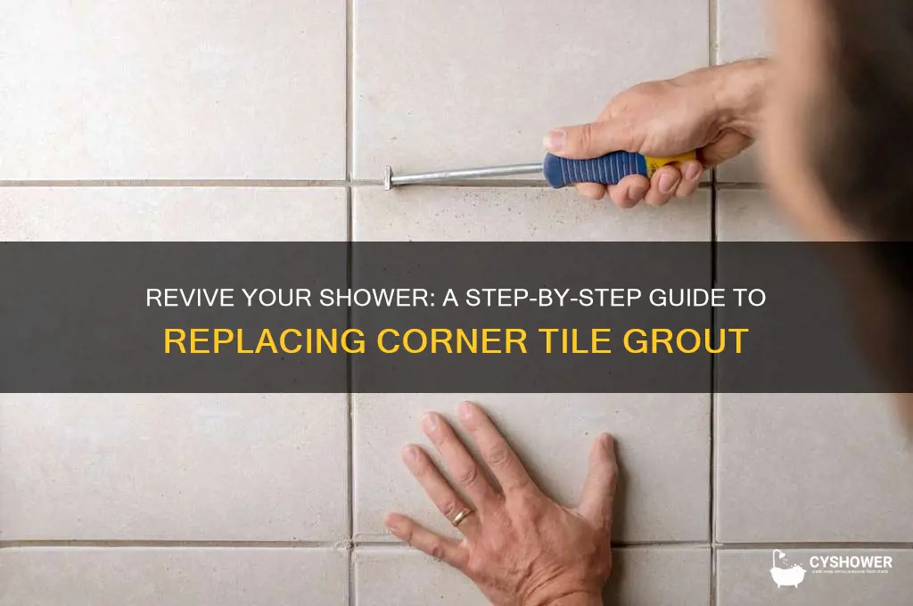 how to replace shower tile grout in corner
