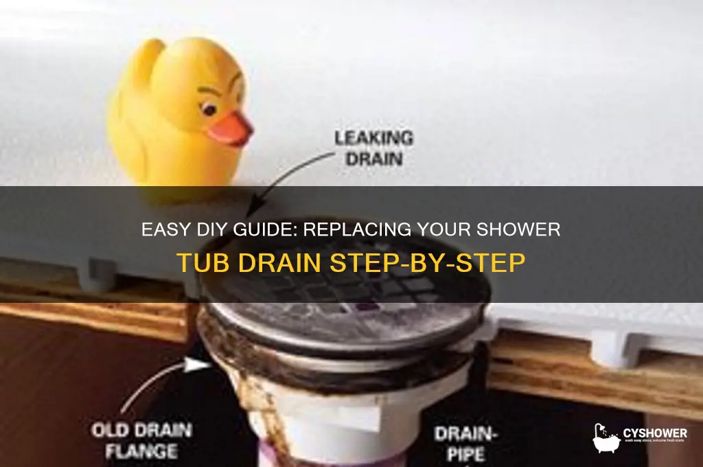 how to replace shower tub drain