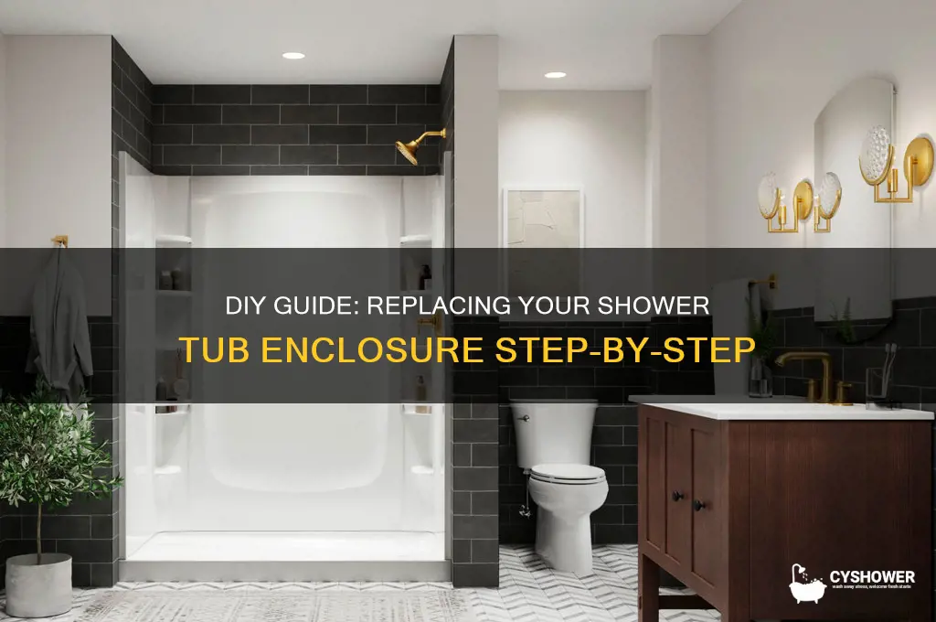 how to replace shower tub enclosure