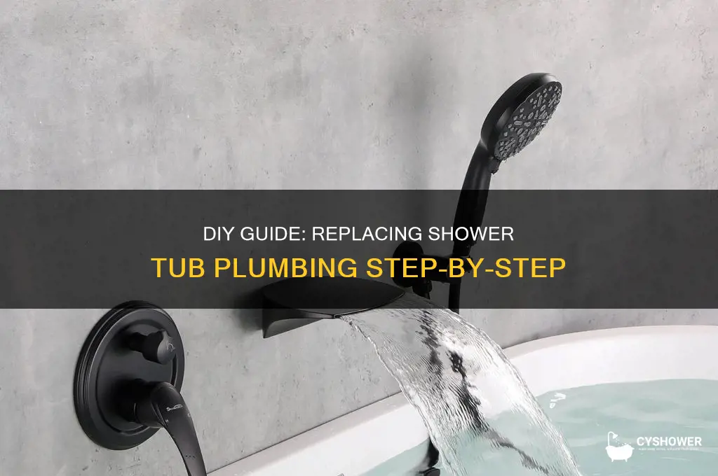 how to replace shower tub plumbing