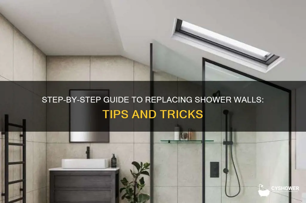 how to replace shower walls