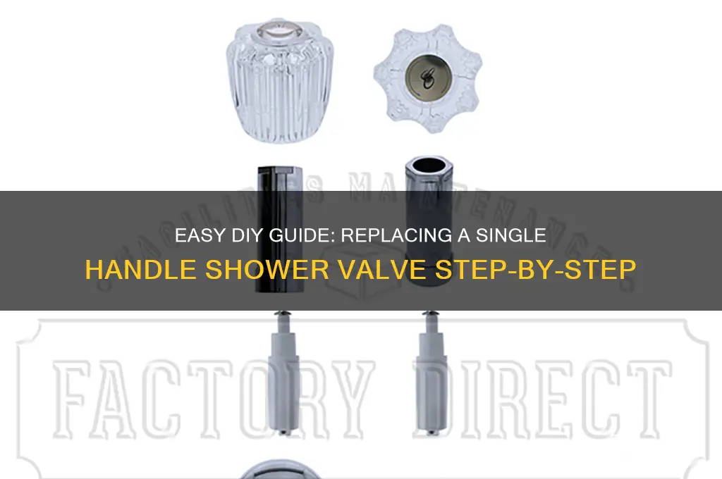 how to replace single handle shower valve