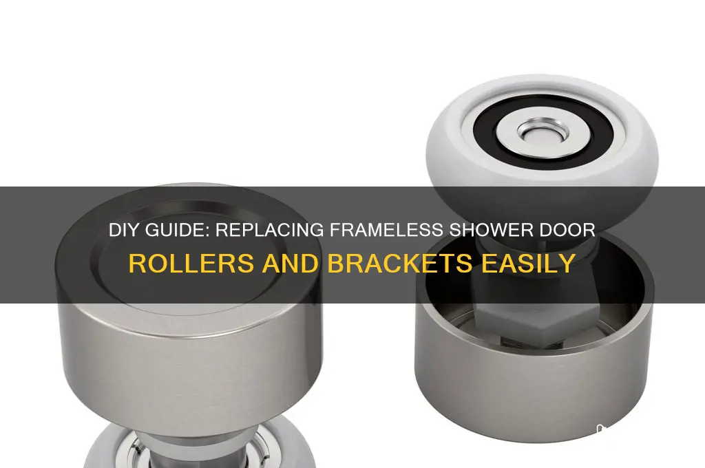 how to replace sliding frameless shower door rollers and brackets