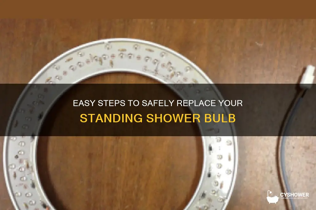 how to replace standing shower bulb