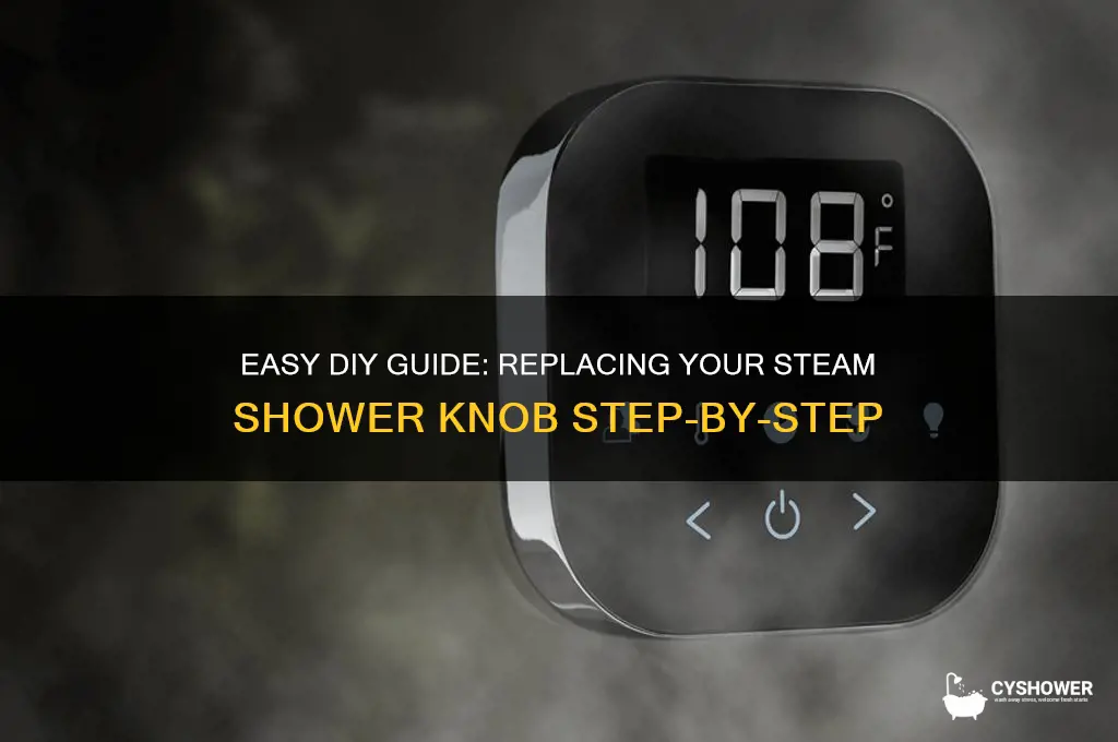how to replace steam shower knob