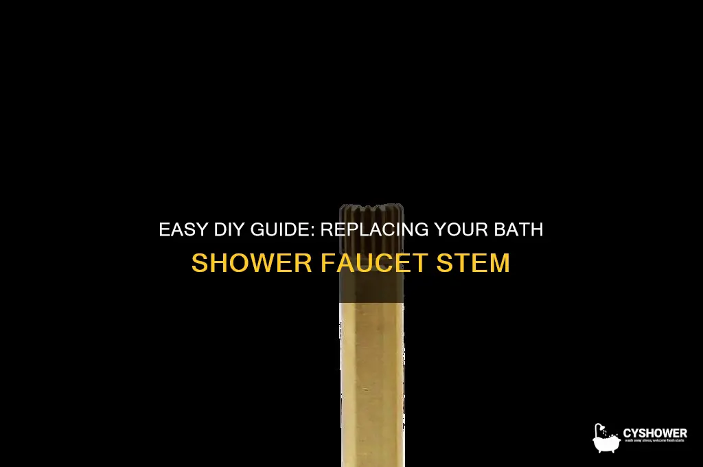 how to replace stem in bath shower facet