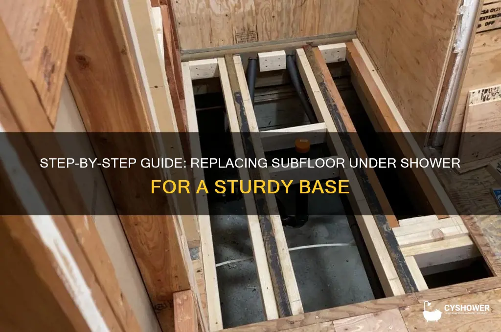 how to replace subfloor under shower