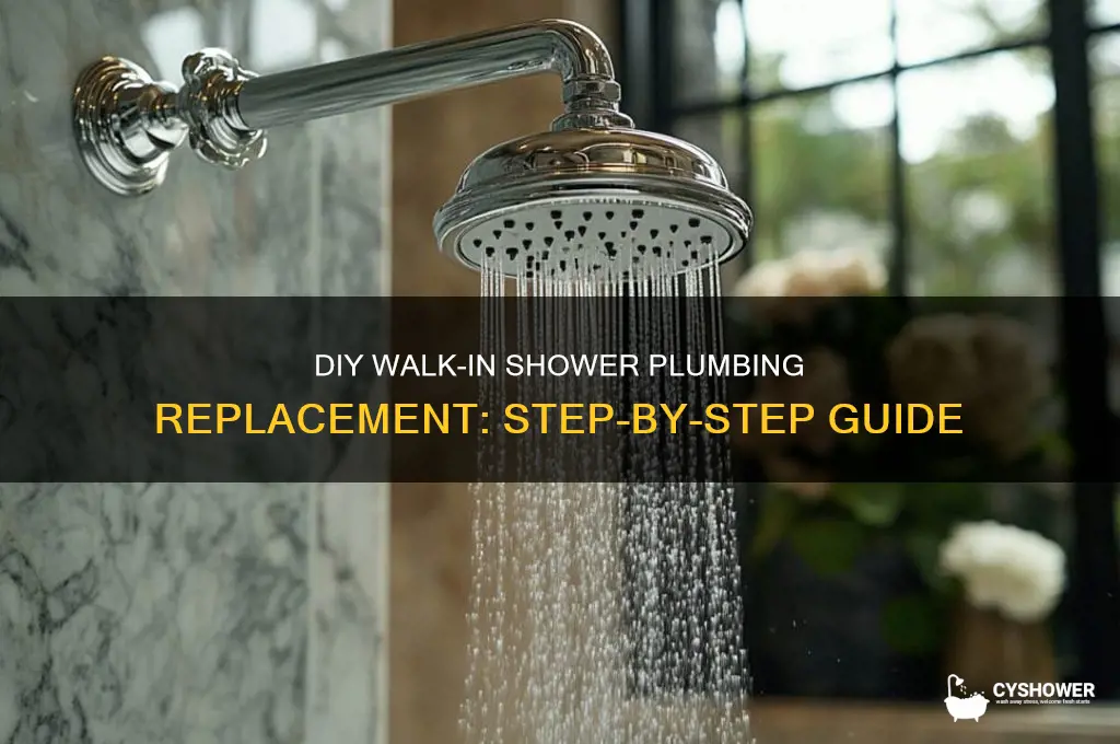 how to replace the plumbing on a walk in shower